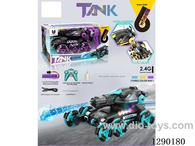 2.4G RC stunt tank W L/M/Water Spray 3 colors included battery