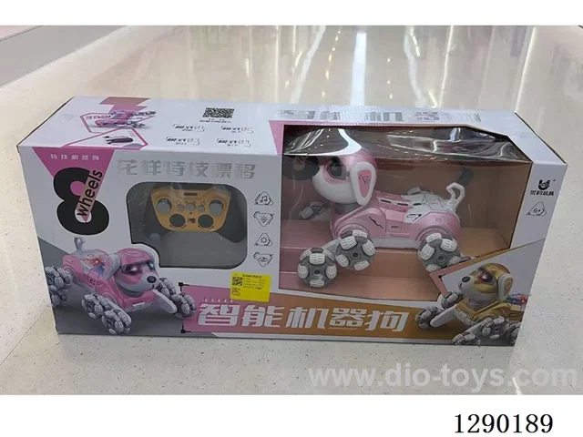 Chinese package - Gesture-Controlled(Dual Mode) - 2.4G RC stunt dog W L/M 2 colors included battery