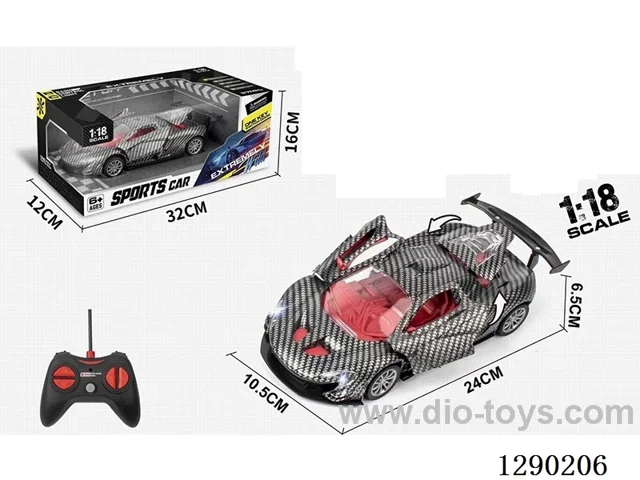 1:18 5ch rc car with light not included battery