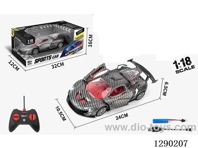 1:18 5ch rc car with light included battery