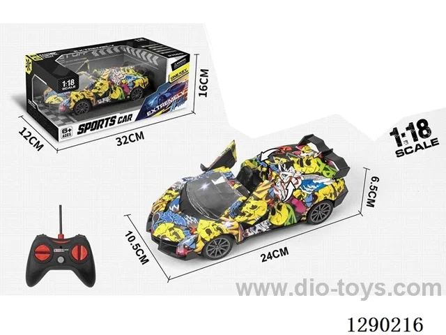 1:18 5ch rc car with light not included battery