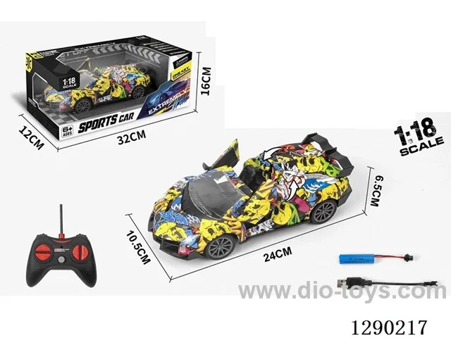 1:18 5ch rc car with light included battery