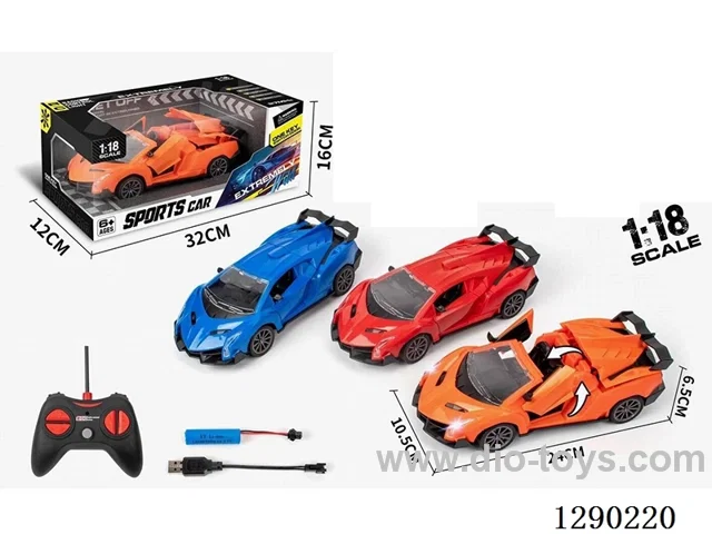 1:18 5ch rc car with light included battery