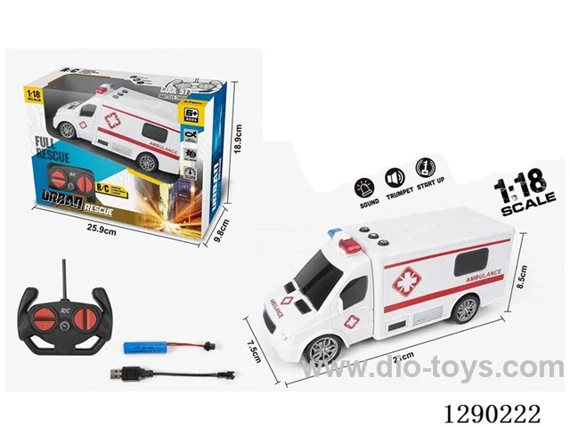 1:18 4ch rc car with light/button sound effects included battery
