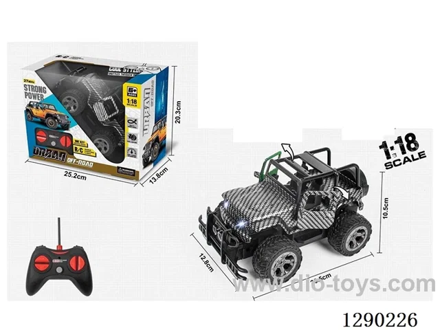 1:18 5ch rc car with light not included battery