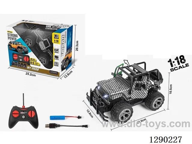 1:18 5ch rc car with light included battery
