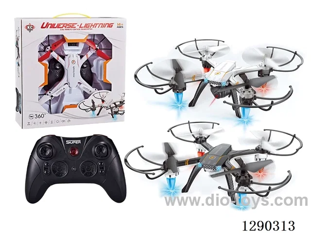 Altitude-Hold Quadcopter (with Handheld Remote Control) (Assorted Black and White) included battery