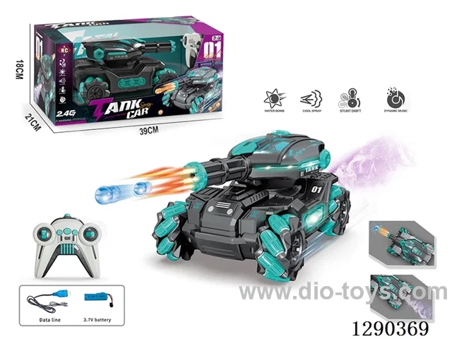 2.4G RC stunt tank W L/M/spray/water bullet included battery