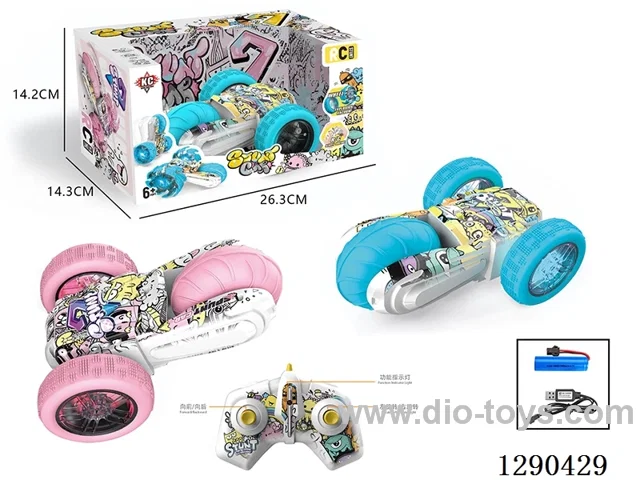 2.4G RC stunt car with light included battery