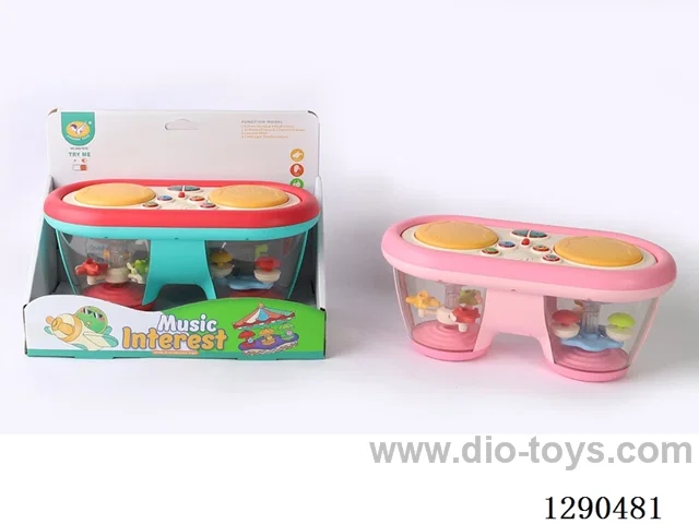 Double Drum W L/M included battery(Assorted Green/Pink)