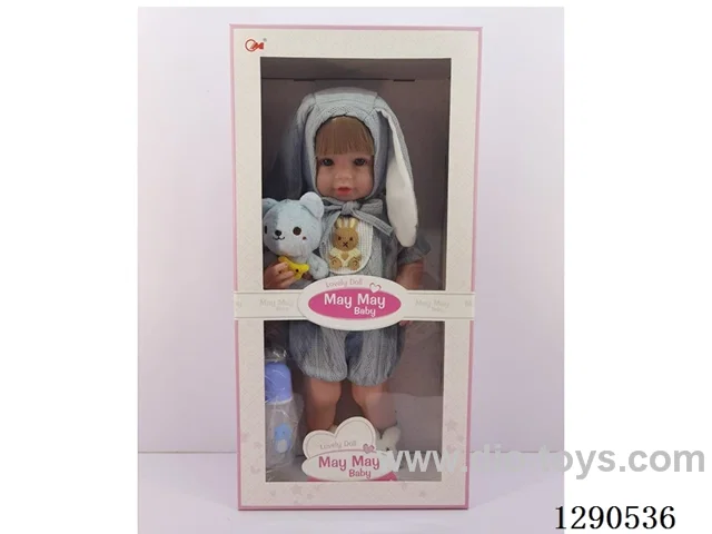 55 cm Reborn Doll - Highly Realistic Baby Doll, Full-Body Soft Rubber, Includes Bottle, Diapers, Birth Certificate, Teddy Bear, and Shake-Activated IC