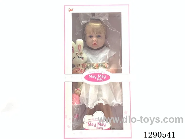 55 cm Reborn Doll - Highly Realistic Baby Doll, Full-Body Soft Vinyl, Includes a Bottle, Diapers, Hair Clips, Birth Certificate, Sandals, a Little Rabbit, and a Shaking IC