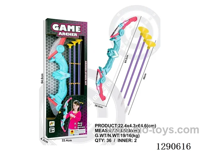 Folding Flashlight Bow and Arrow Set