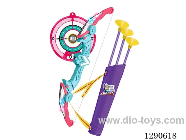 Folding Flashlight Bow and Arrow Set