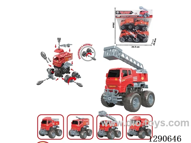 4 Free-Wheeling Fire Trucks