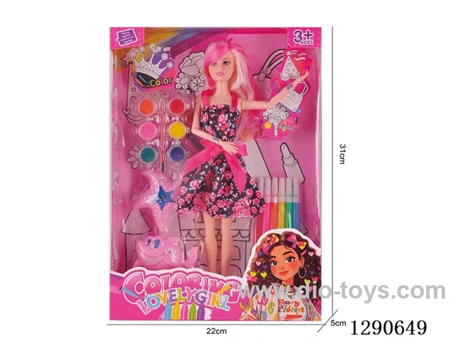 11-inch Articulated Barbie with Markers