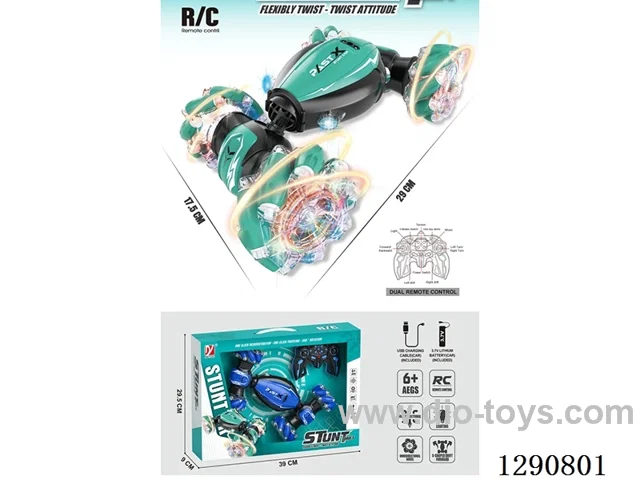 2.4 GHz RC Stunt Twist Car (includes 3.7V lithium battery and USB charging cable) - 2 Colors
