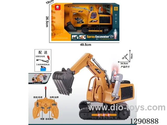 RC Excavator with light/spray( Included Battery)