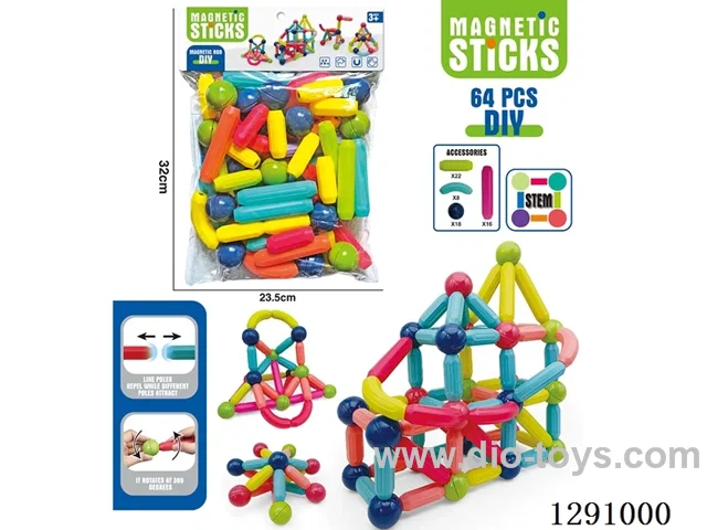 Telescoping Magnetic Sticks, 64PCS set