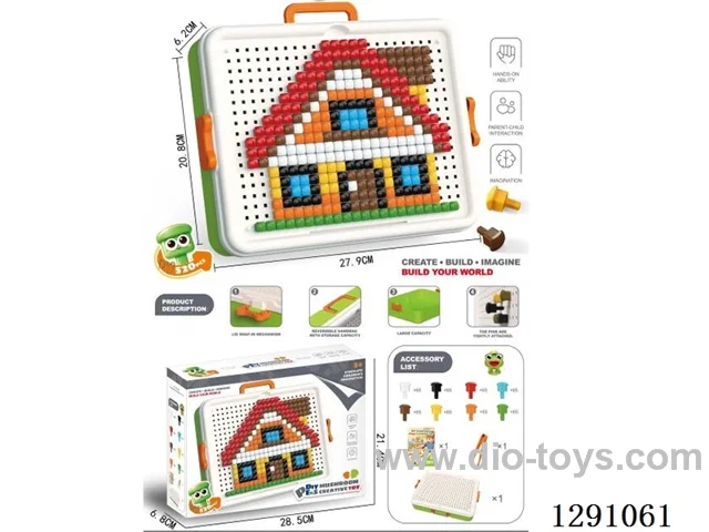 DIY Mushroom Pegs, 520PCS Set