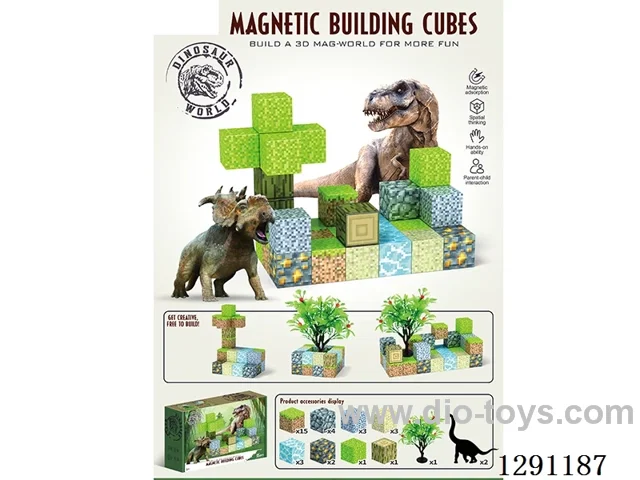 Dinosaur Magnetic Cubes, 35PCS
