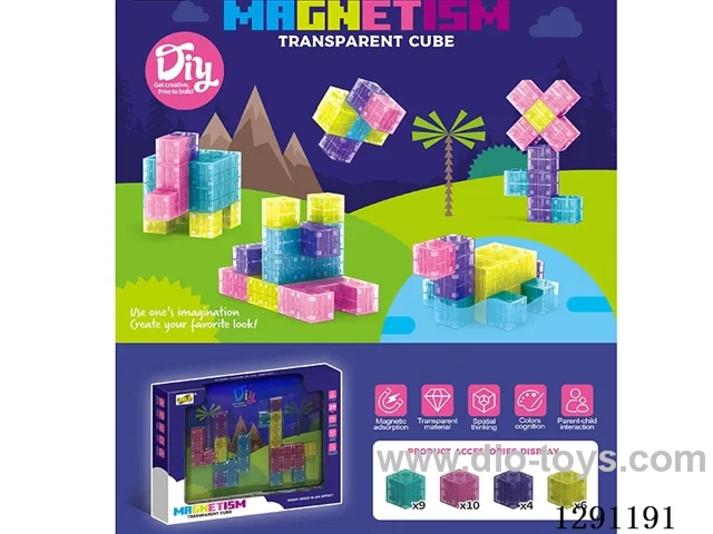 Transparent Magnetic Cubes, 29PCS