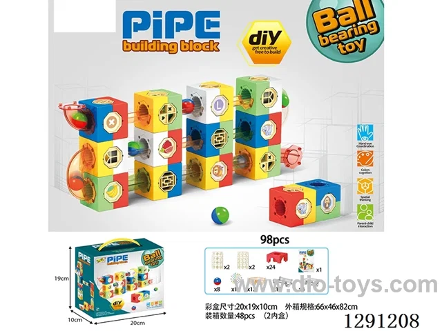 Square Pipe Building Blocks, 98PCS