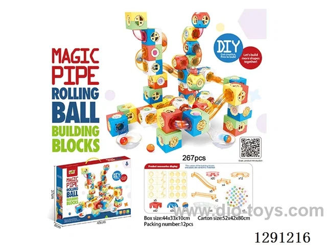 Square and Round Pipe Building Blocks 267PCS