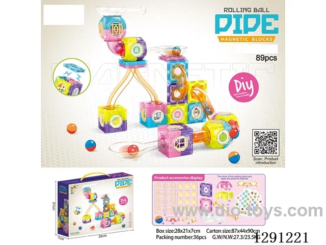 Transparent 3-in-1 Building Blocks (Standard Magnets) 89PCS