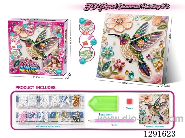 5D Rhinestone and Pearl Decorative Painting - Bird