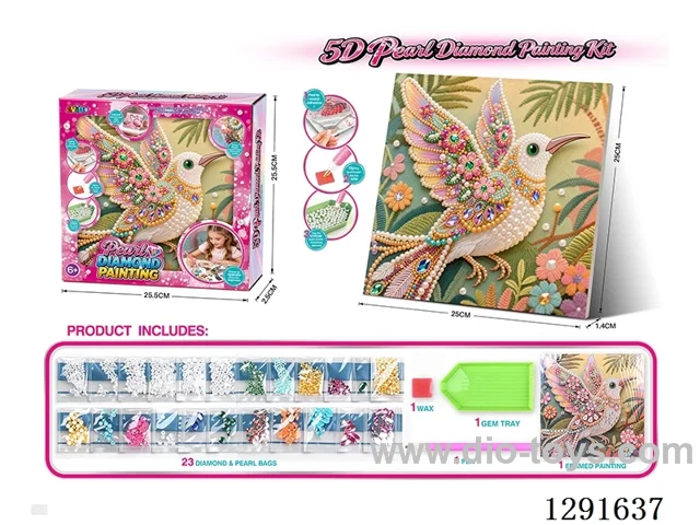 5D Rhinestone and Pearl Decorative Painting - Bird