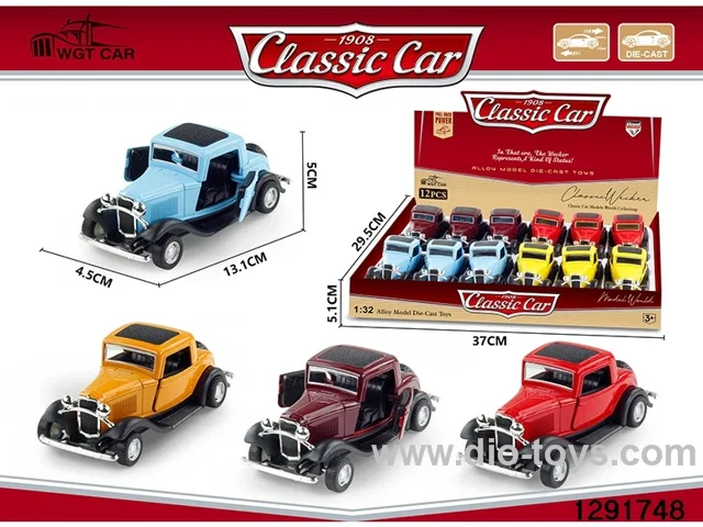 1:32 pull back metal car 12pcs in display box