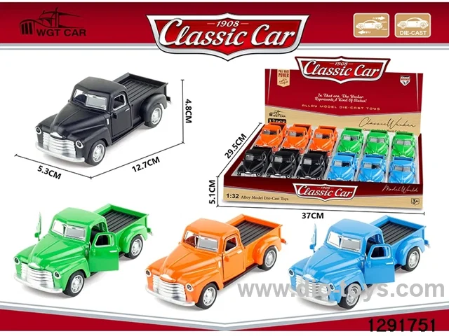 1:32 pull back metal car 12pcs in display box