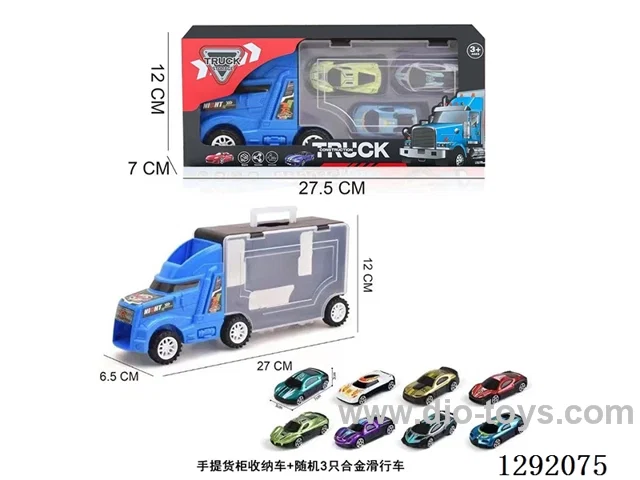 Portable Container Storage Cart + 3 Alloy Free Wheel Cars