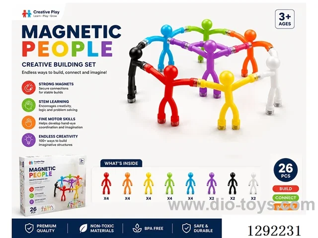 Magnetic Sticker Stick Figures (26PCS)
