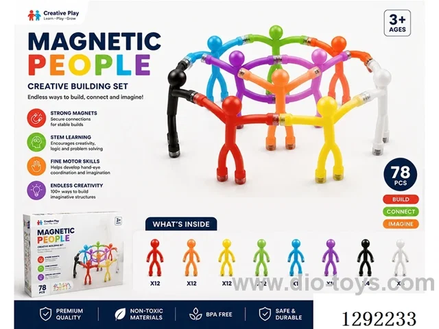 Magnetic Sticker Stick Figures (78PCS)