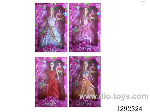 11 inch Solid-Body Barbie set 4 mixed