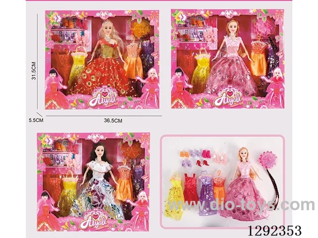 11 inch Solid-Body Barbie set 3 mixed