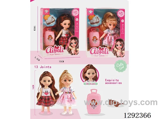 6-Inch 13-Joint Solid-Body Doll Set12PCS 2 mixed