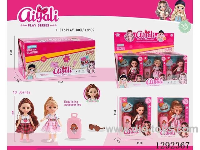 6-Inch 13-Joint Solid-Body Doll Set12PCS