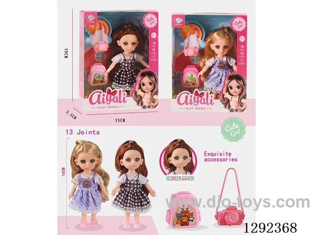 6-Inch 13-Joint Solid-Body Doll Set 2 mixed