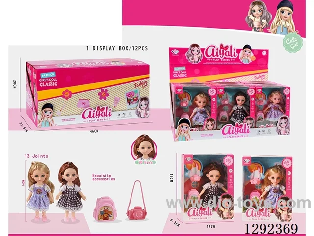 6-Inch 13-Joint Solid-Body Doll Set12PCS