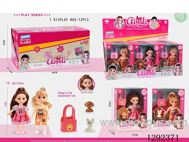 6-Inch 13-Joint Solid-Body Doll Set12PCS