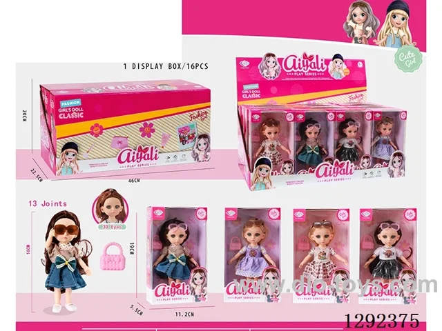 6-Inch 13-Joint Solid-Body Doll Set16PCS