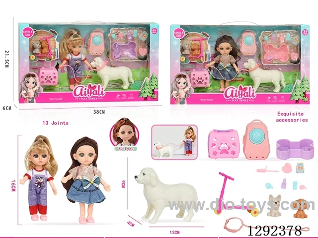 6 inch Articulated doll set 2 mixed