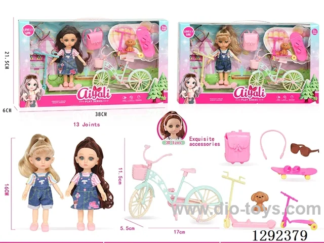 6 inch Articulated doll set 2 mixed