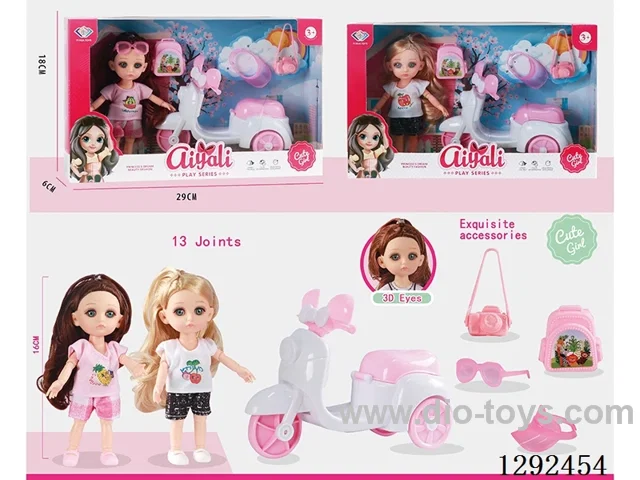 6-Inch 13-Joint Solid-Body Doll Set 2 mixed