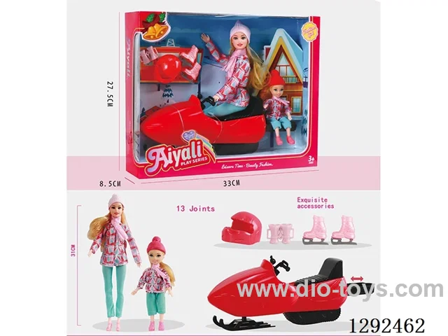 11-inch 11-Joint Doll Snowmobile Set