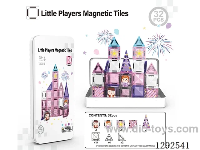 3.75CM Magnetic Tiles, 32PCS