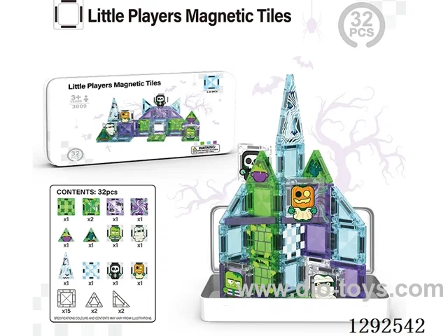 3.75CM Magnetic Tiles, 32PCS